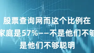 股票查询网而这个比例在富裕家庭是57%——不是他们不够聪明